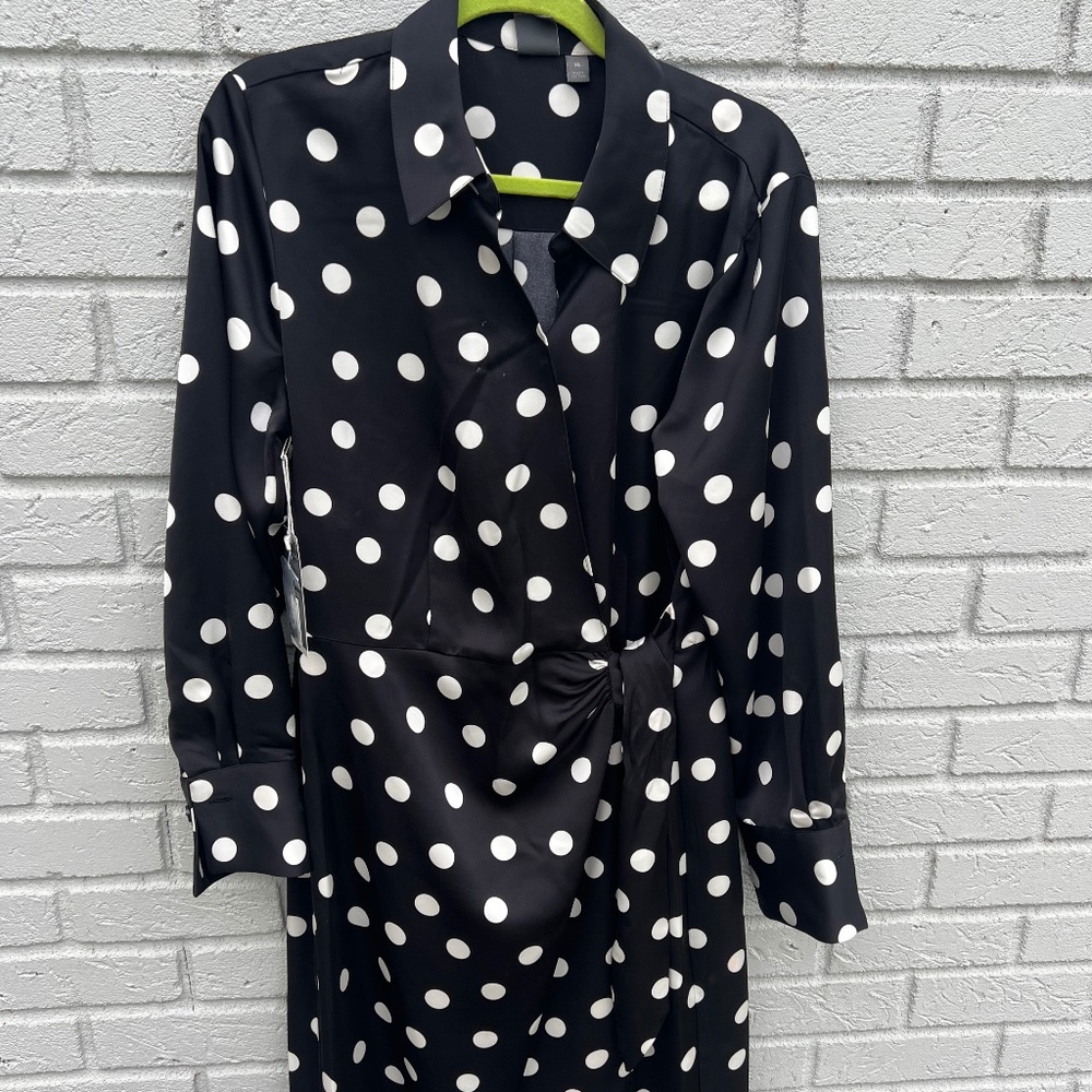 Worthington black polka dot dress. With tags on